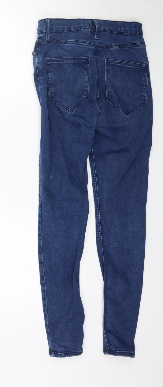 River Island Womens Blue Denim Skinny Jeans Size 6 L28 in