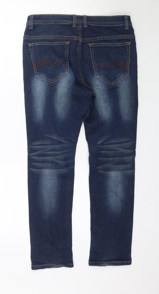 Preworn Womens Blue Denim Skinny Jeans Size 32 in L28 in