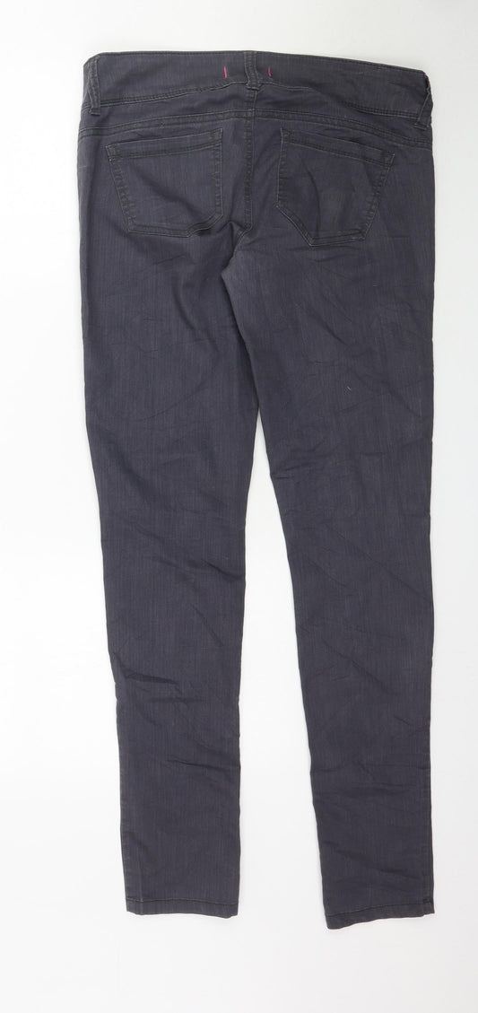 TALLY WEiJL Womens Grey Denim Skinny Jeans Size 12 L33 in