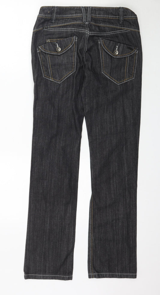 House Jeans Womens Black Denim Straight Jeans Size 27 in L33 in