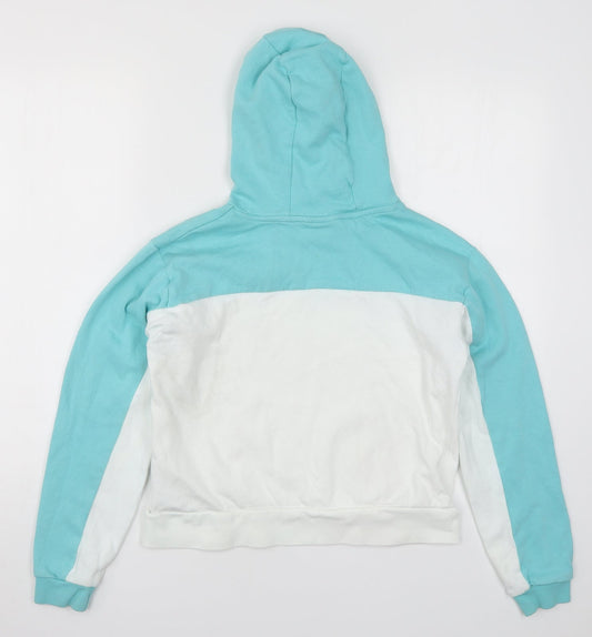 ELLE Girls Blue Colourblock Pullover Hoodie Size 12-13 Years