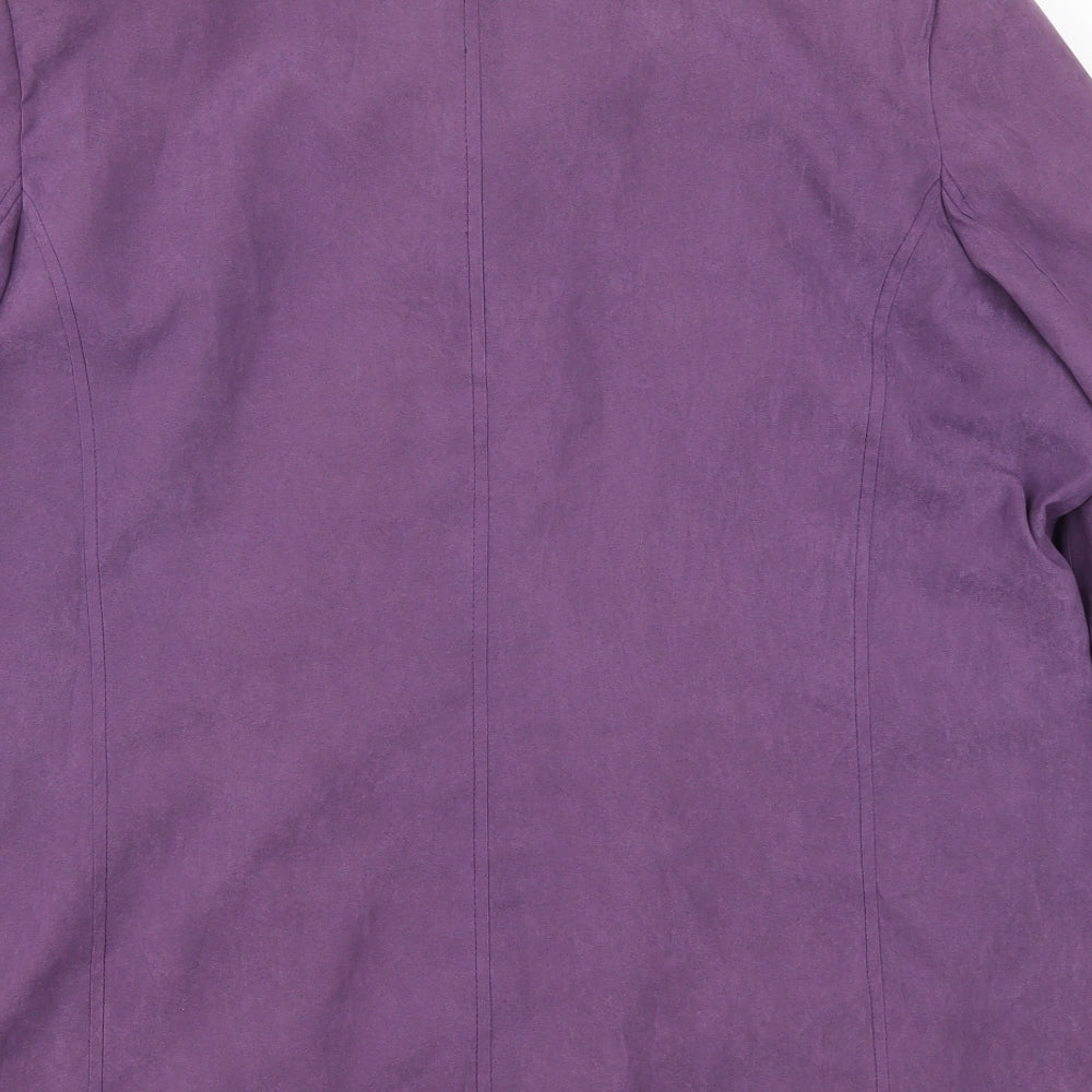 EWM Womens Purple Jacket Coat Size 18
