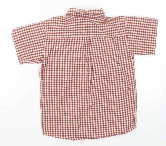 Logg Boys Red Check Basic Button-Up Size 4 Years
