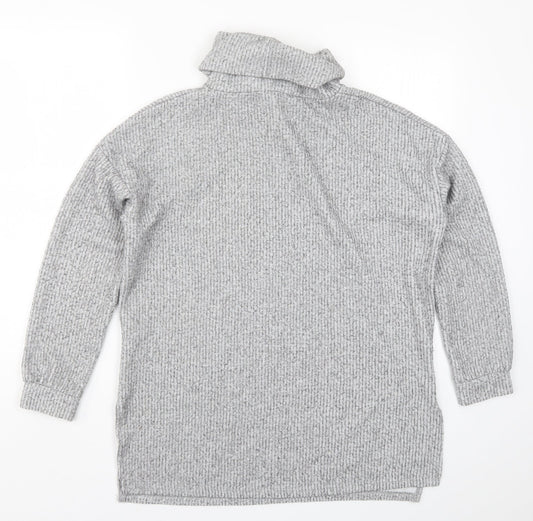 New Look Womens Grey Knit Pullover Jumper Size M
