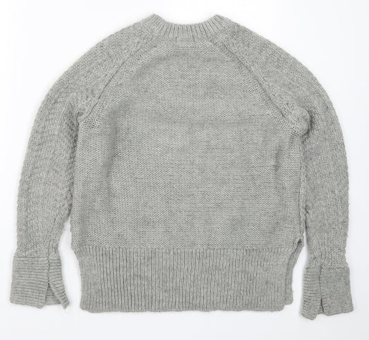 H&M Womens Grey Knit Pullover Jumper Size S