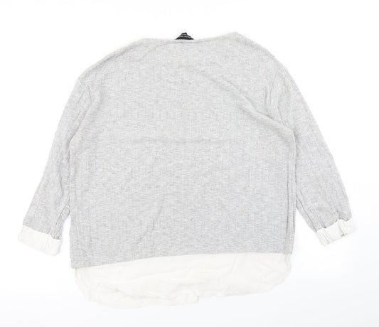 Dorothy Perkins Womens Grey Basic T-Shirt Size 16