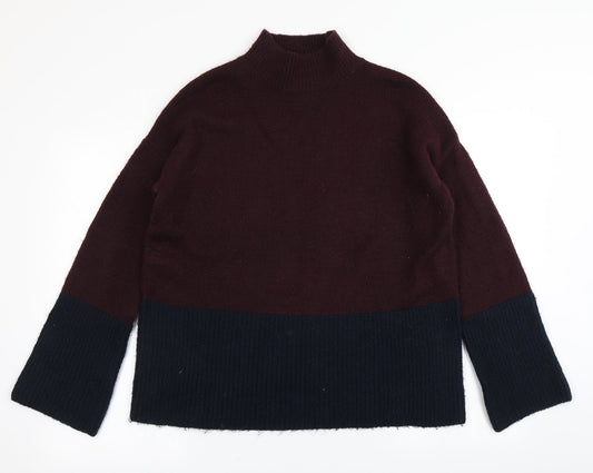 Papaya Womens Purple Knit Pullover Jumper Size S