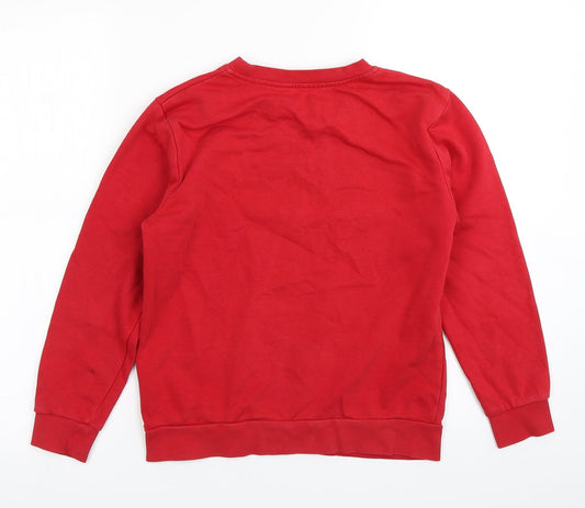 George Boys Red Pullover Sweatshirt Size 10-11 Years