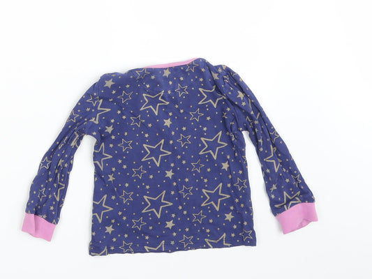 Mini Club Girls Blue Fair Isle Top Pyjama Top Size 3-4 Years