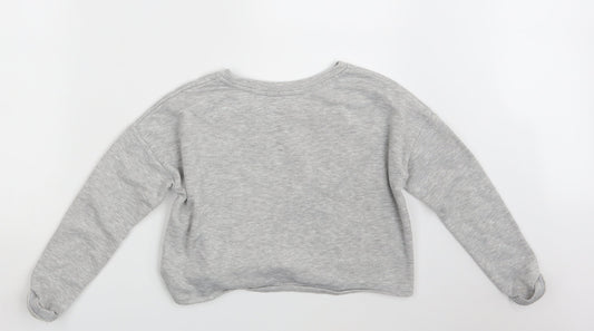 Young Dimension Girls Grey Pullover Jumper Size 9-10 Years - Cropped