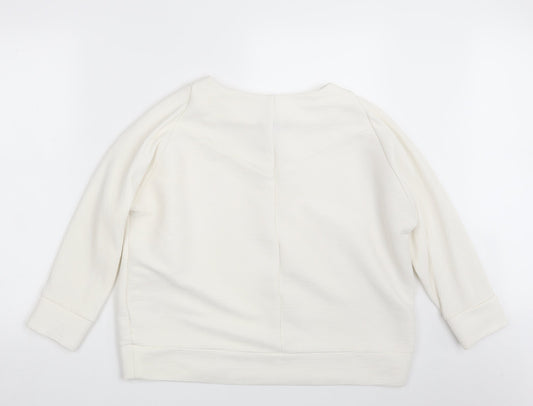 H&M Womens Ivory Pullover Sweatshirt Size M