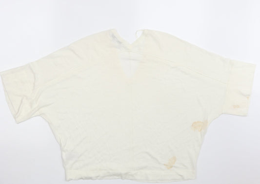 NEXT Womens Ivory Knit Pullover Sweatshirt Size XS