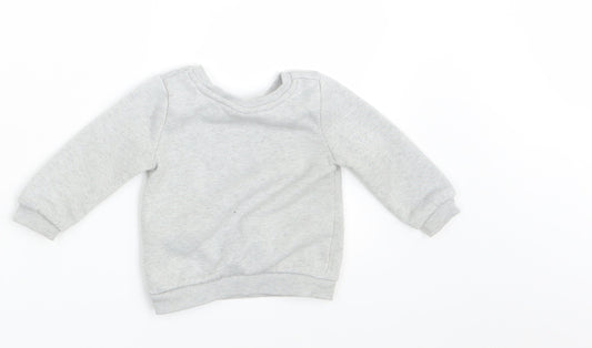 So Cute Baby Grey Knit Pullover Jumper Size 6-9 Months