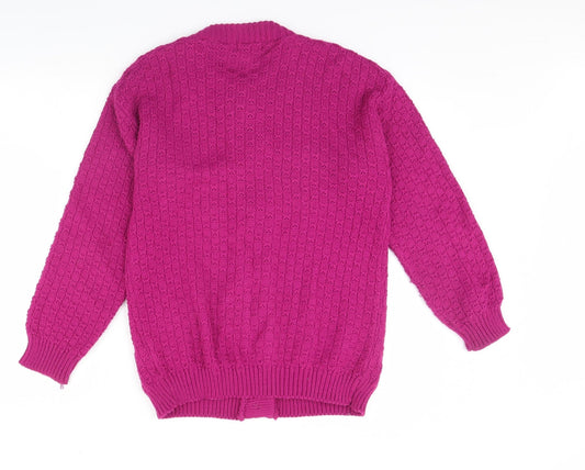 IMight Womens Pink Cardigan Jumper Size S