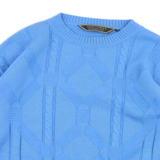 Heathways Mens Blue Pullover Jumper Size M