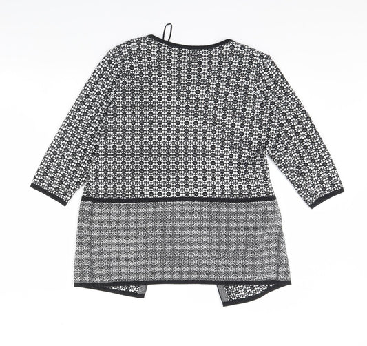 F&F Womens Black Herringbone Jacket Size 12