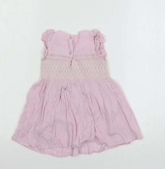 NEXT Girls Purple T-Shirt Dress Size 9-12 Months