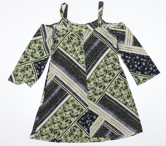 Marks and Spencer Womens Multicoloured Floral A-Line Size 10