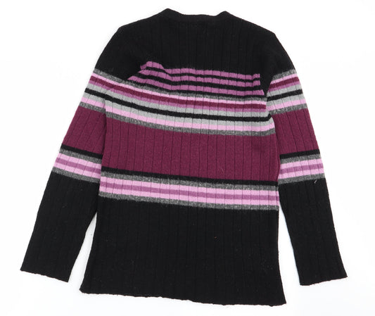 mackays Womens Multicoloured Striped Cardigan Jumper Size M