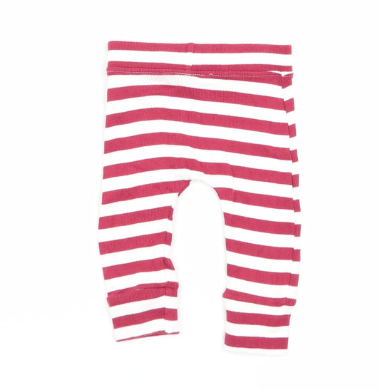 Asda George Girls Multicoloured Striped Jogger Trousers Size 3-6 Months