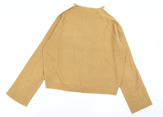 nastygal Womens Yellow Pullover Jumper Size M