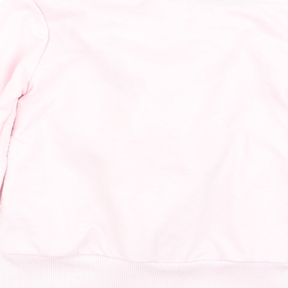 happy house Girls Pink Floral Full Zip Jumper Size 6-7 Years