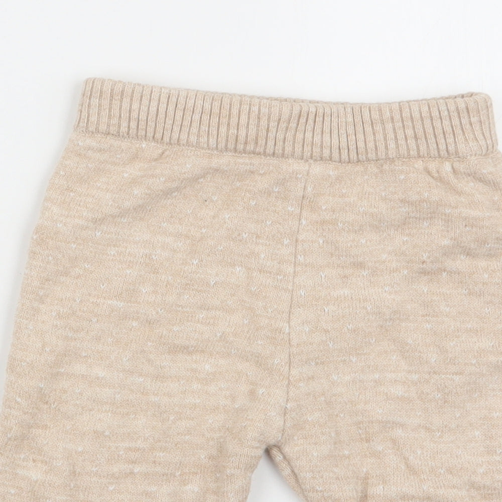 Asda George Girls Beige Jogger Trousers Size 3-6 Months