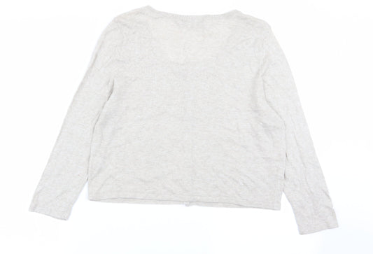 Asda George Womens Beige Cardigan Jumper Size 12