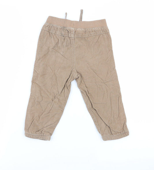 F&F Boys Beige Cargo Trousers Size 12-18 Months - chino