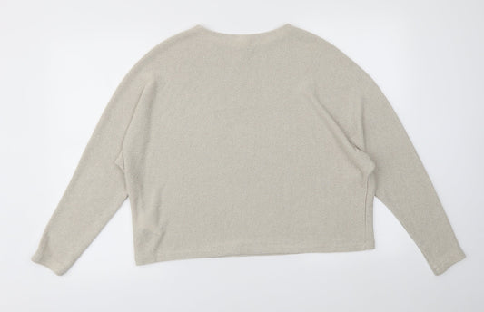 H&M Womens Beige Pullover Jumper Size S