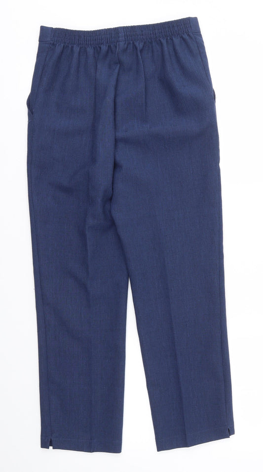 Preworn Womens Blue Trousers Size 10 L25 in - stretch waistband
