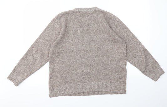 Pure & Natural Womens Brown Pullover Jumper Size M