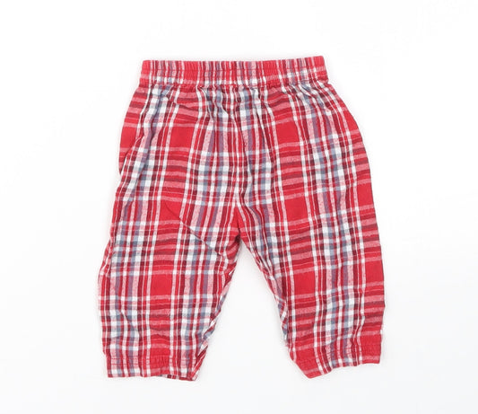 Nutmeg Boys Red Chevron Capri Trousers Size 3-6 Months
