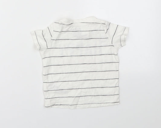 F&F Boys Multicoloured Striped Basic T-Shirt Size 3-6 Months
