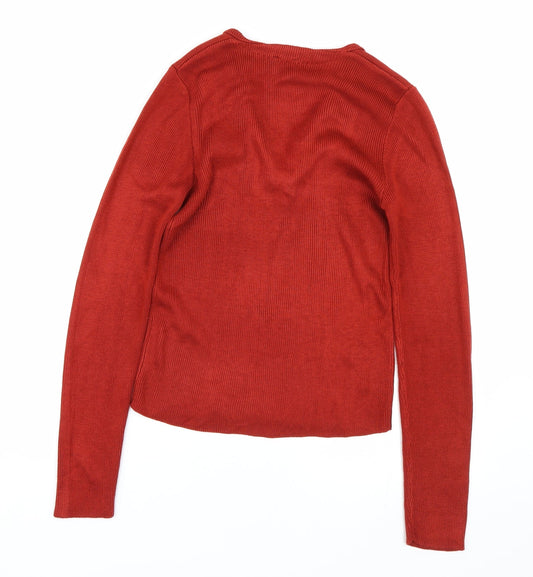 POP Womens Red Pullover Jumper Size S