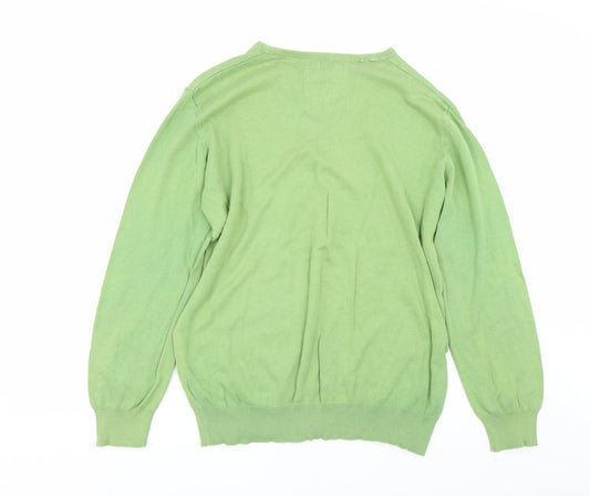 Denim Seventy3 Mens Green Pullover Jumper Size L