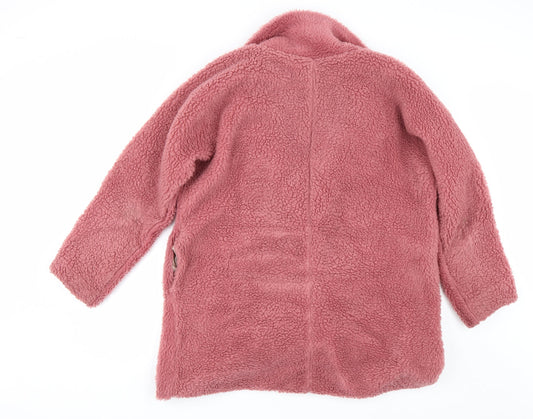 Preworn Womens Pink Overcoat Coat Size S