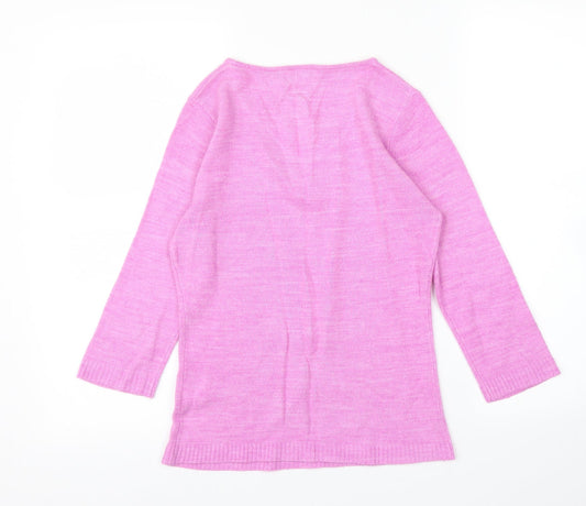 Liquid Womens Purple Basic Blouse Size S