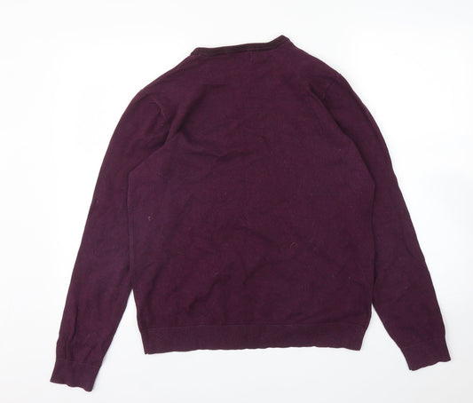 F&F Mens Purple Pullover Jumper Size M