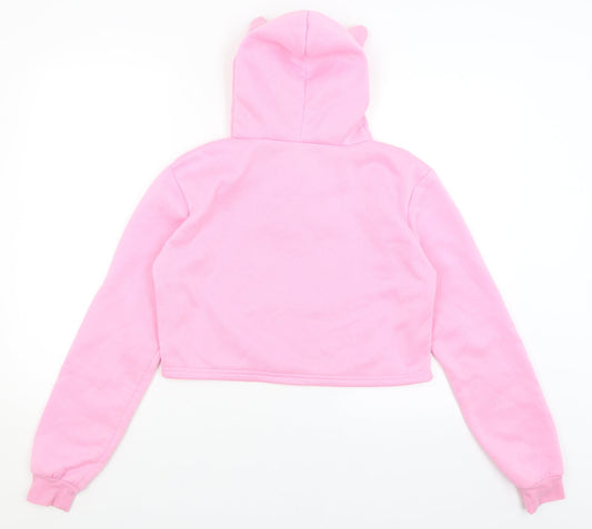 Preworn Womens Pink Pullover Hoodie Size L - Hero Acadamy