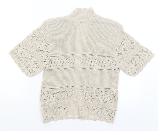 Pure & Natural Womens Beige Shrug Jumper Size S
