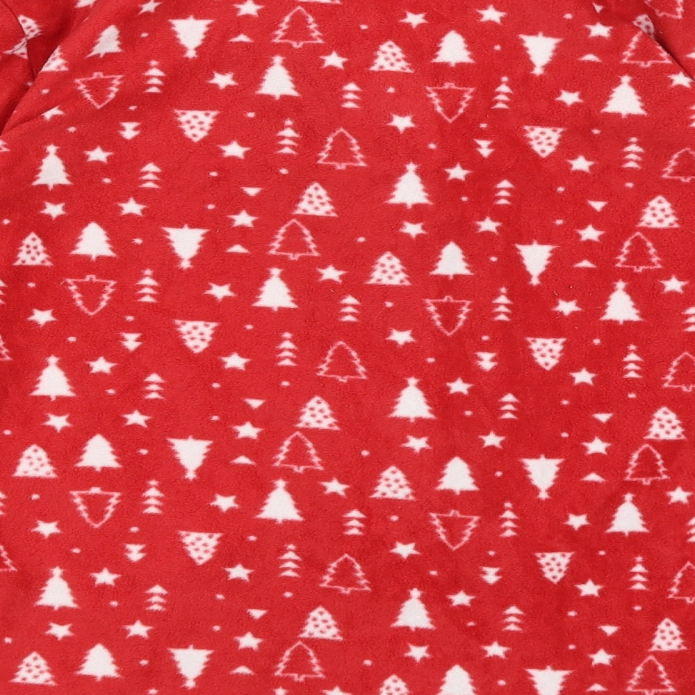 Matalan Womens Red Solid Top Pyjama Top Size S - Christmas Trees