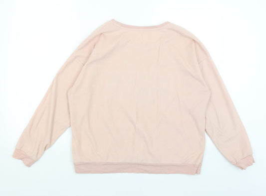 H&M Womens Pink Pullover Jumper Size M - Pillow Fight