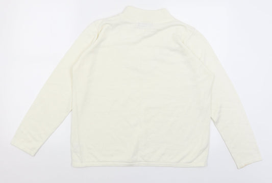 BM Womens Ivory Pullover Jumper Size M