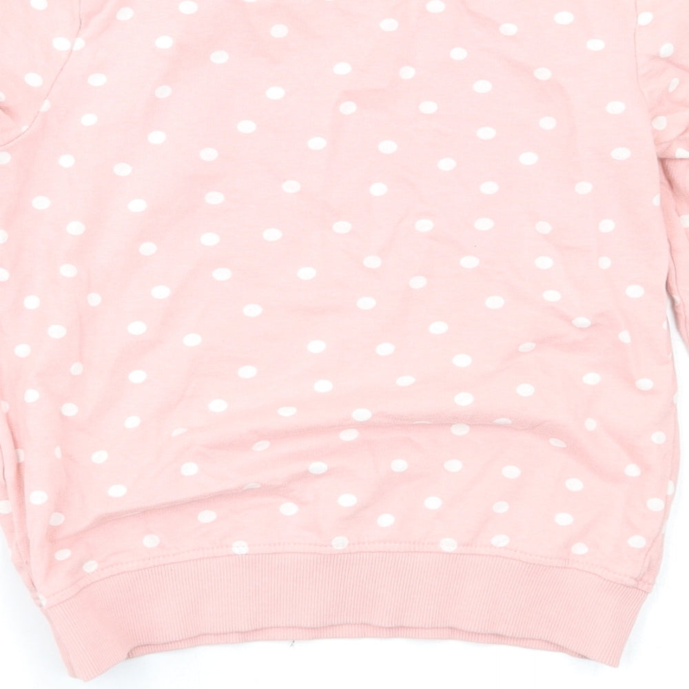 riogirl Girls Pink Polka Dot Pullover Sweatshirt Size 9-10 Years