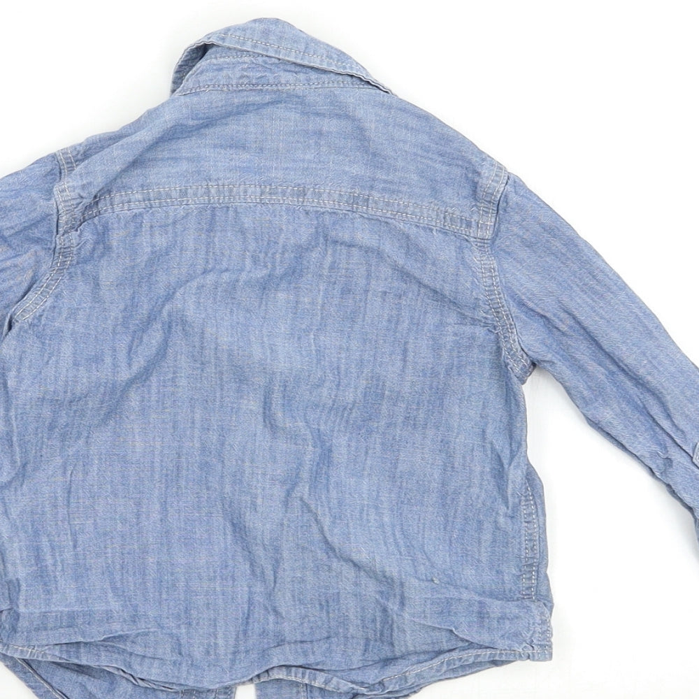 Gap Baby Blue Basic Button-Up Size 24 Months