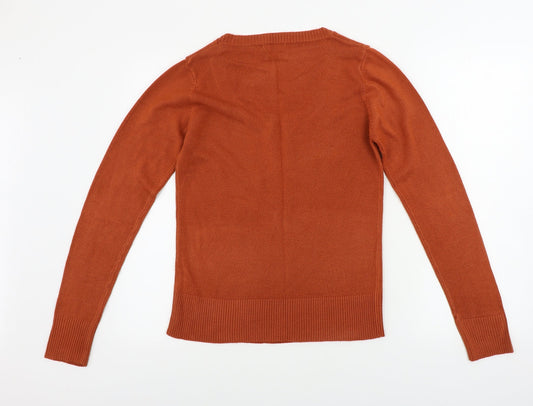 Classic Womens Brown Pullover Jumper Size M