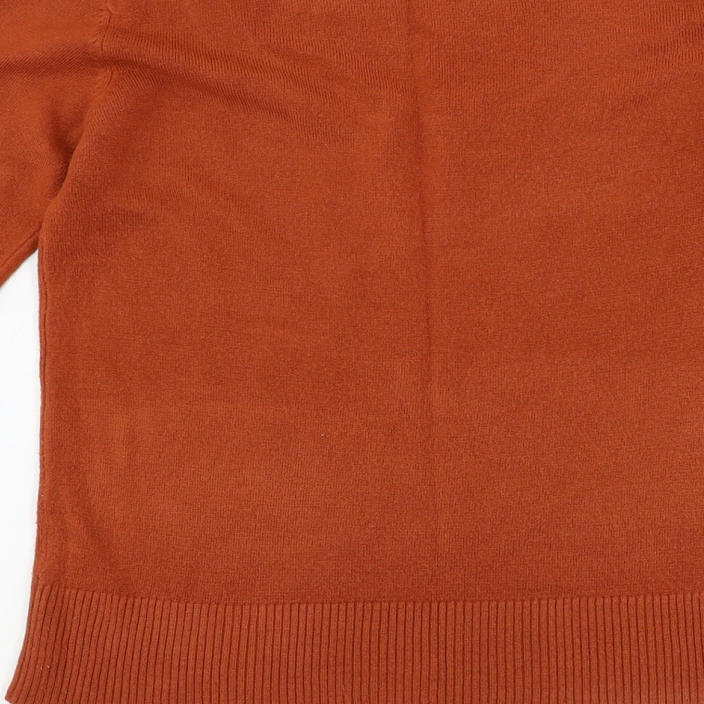 Classic Womens Brown Pullover Jumper Size M