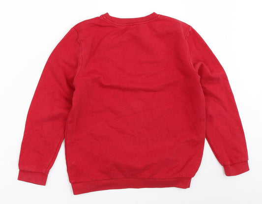 George Boys Red Pullover Sweatshirt Size 9-10 Years