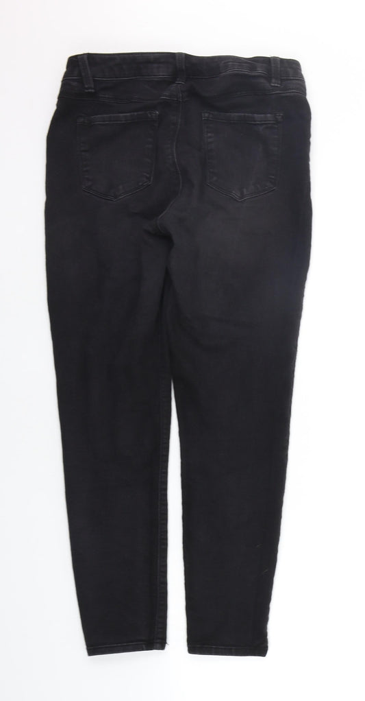 D. Jeans Womens Black Straight Jeans Size 8 L25 in